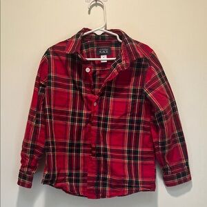 The Children's Place Vibrant Red Plaid Button-Down Shirt